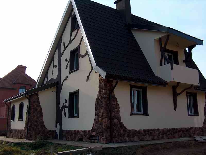 утепление дома отделка фасада камнем  